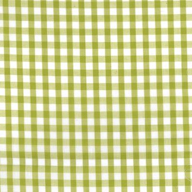 Lime 1/4" Gingham - Polycotton