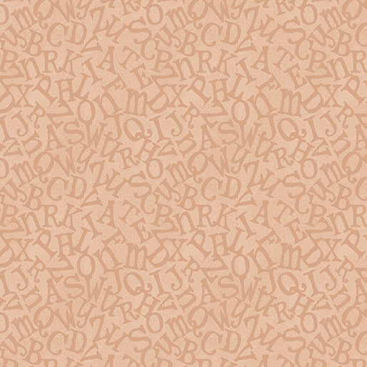 Coral Alphabet Jumble - Cotton Print