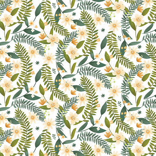 Fern Flowers - Cotton Print
