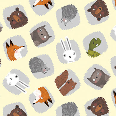 Peek-a-Boo Woodland - Cotton Print