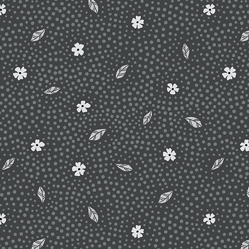 Floret Steel - Cotton Print