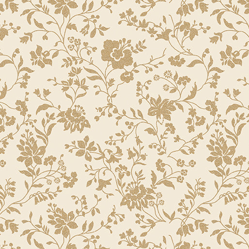 Garden Elegance Ecru - Cotton Print