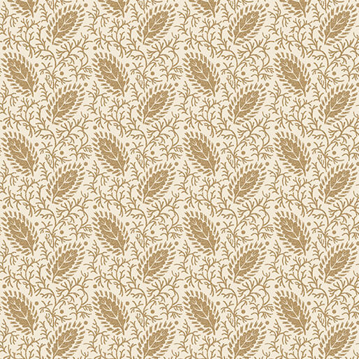 Elegant Foliage Ecru - Cotton Print