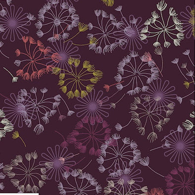 Purple Dandelions - Cotton Jersey