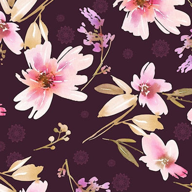 Pink Blossoms - Cotton Jersey