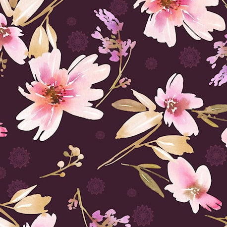 Pink Blossoms - Cotton Jersey
