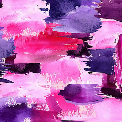 Pink Brushstrokes - Cotton Jersey