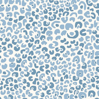 Pastel Blue Cheetah - Cotton Jersey