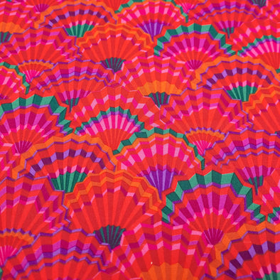 Ruffle Fans - Cotton Print