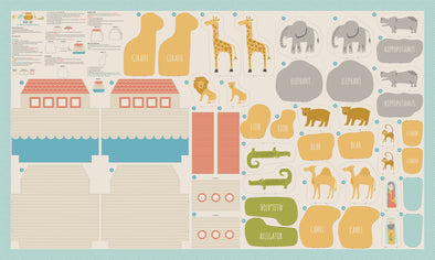 Noah's Ark - Printed Cotton Panel