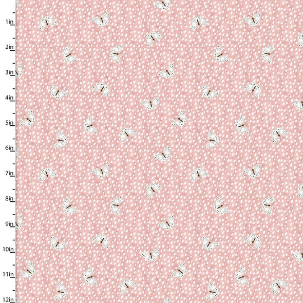 Pink Butterflies - Brushed Cotton