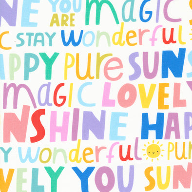 Whatever the Weather Text - Cotton Print