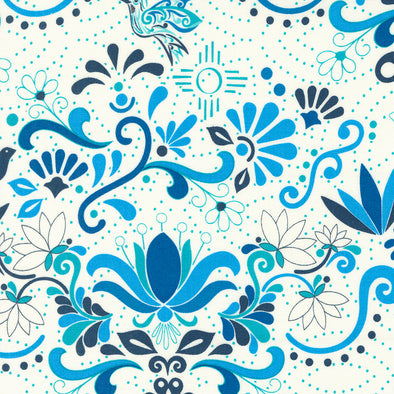 Hacienda Blue - Cotton Print