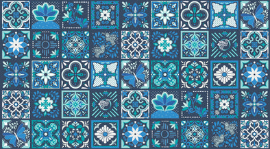 Superior Aqua - Cotton Print