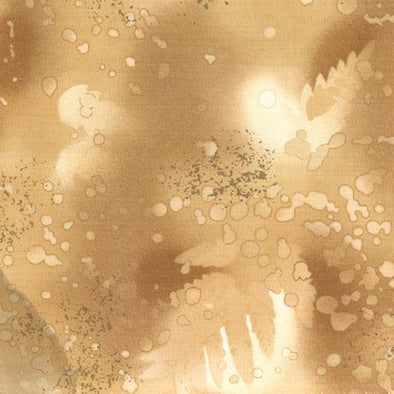 Cream Brown Fossil Fern - Cotton Print