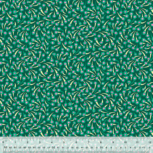 Green Coral Flower - Cotton Print