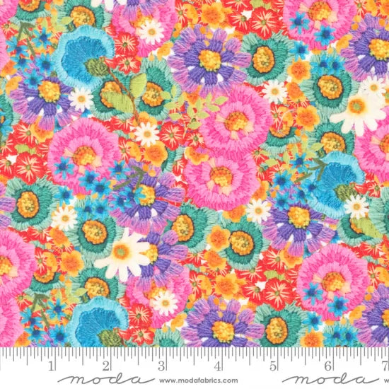 Garden Rainbow Vintage Soul - Cotton Print