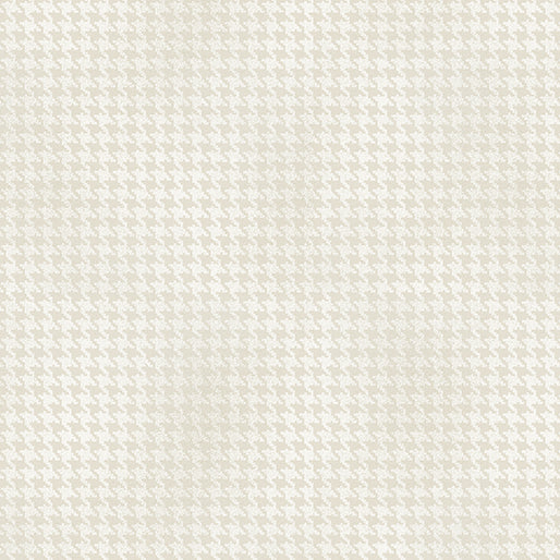 Ivory Blushed Houndstooth - Cotton Print