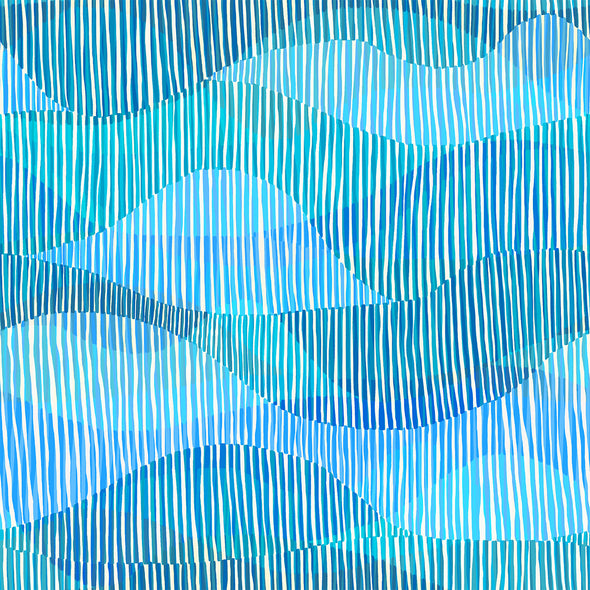Chroma Blue - Rayon/Viscose Print