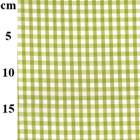 Lime 1/4" Gingham - Polycotton