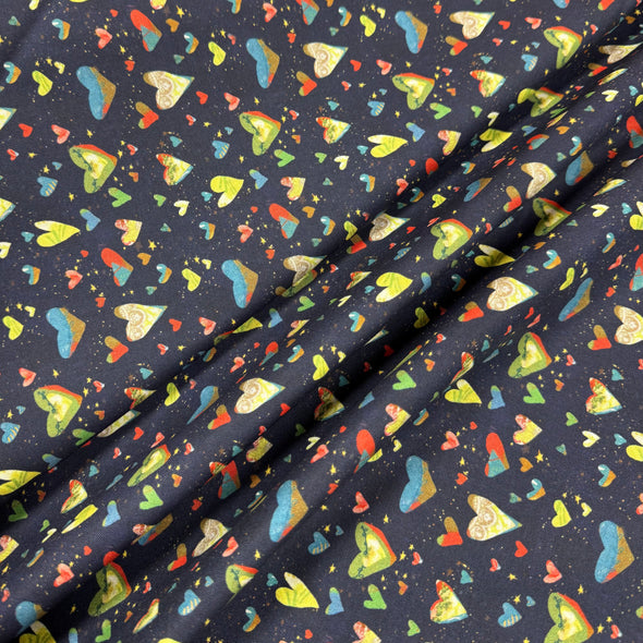 Painted Hearts - Cotton Print
