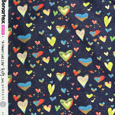 Painted Hearts - Cotton Print