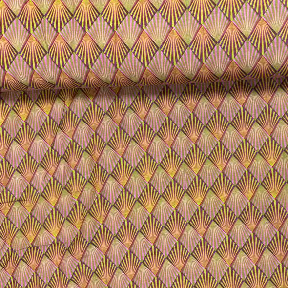 Pink Art Deco - Cotton Lawn