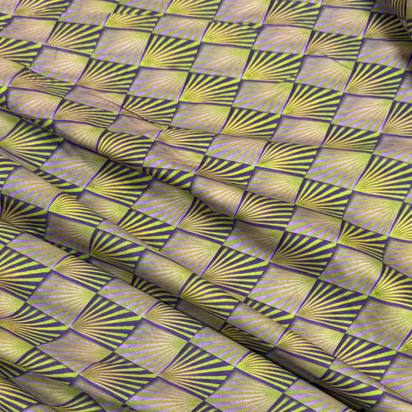 Purple Art Deco - Cotton Lawn