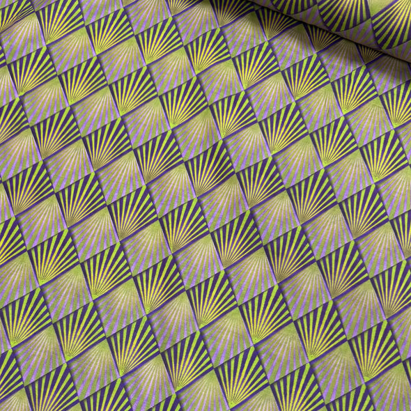 Purple Art Deco - Cotton Lawn