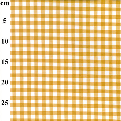 Yarn Dyed Cotton Gingham - Ochre 9mm Check