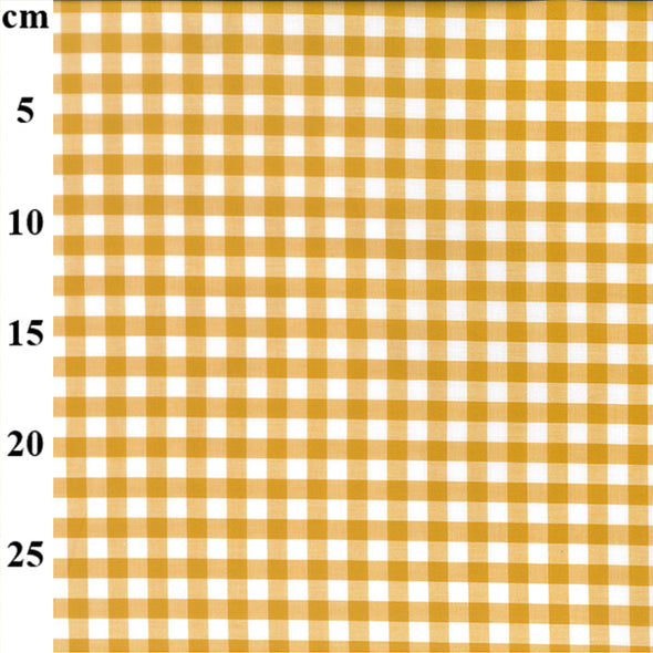 Yarn Dyed Cotton Gingham - Ochre 9mm Check