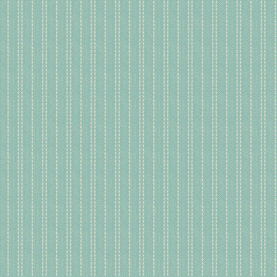 Woven Teal Seamstripe - Cotton Print