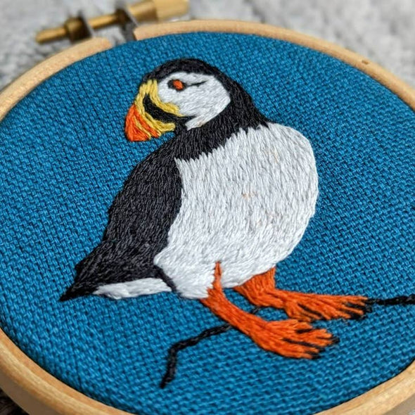 Puffin Embroidery Kit by Paraffle