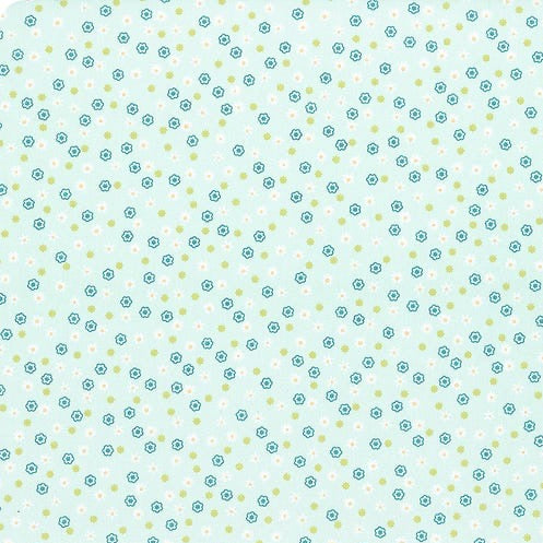 Wildflowers Aqua - Cotton Print