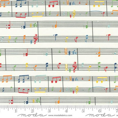 Multicoloured Music - Cotton Print