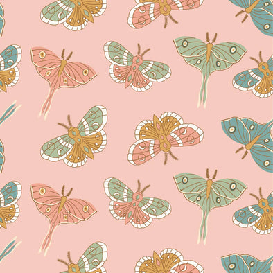 Moonbeam Moths - Cotton Print