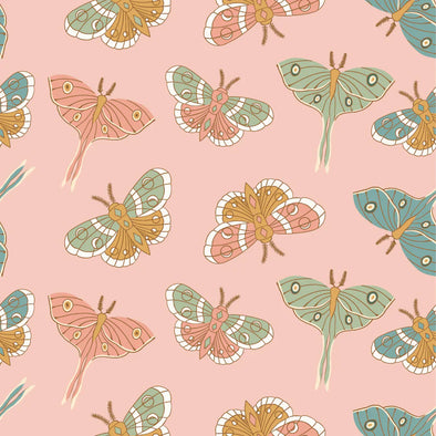 Moonbeam Moths - Cotton Print