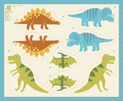 Stomp Stomp Roar Stuffed Toys - Printed Cotton Panel