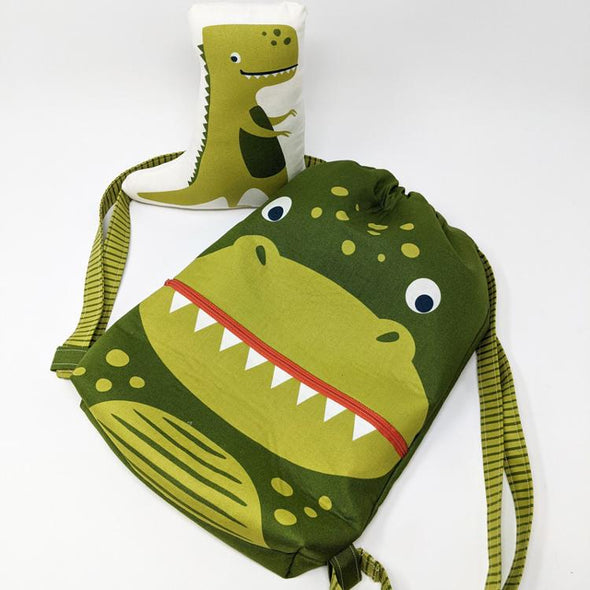 Stomp Stomp Roar Backpack - Printed Cotton Panel