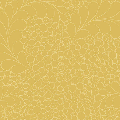 Yellow Happy Feathers - Cotton Print