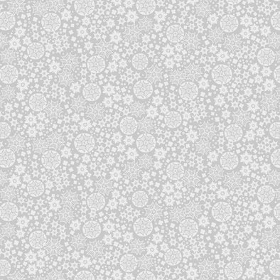 Sea Holly on Light Grey - Cotton Print