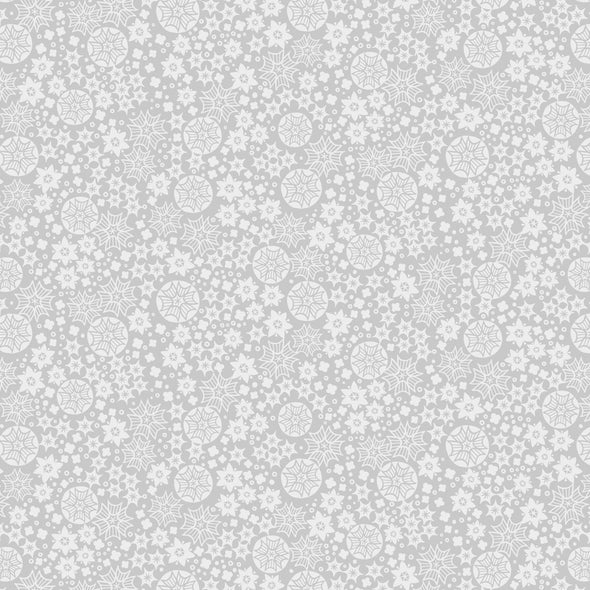 Sea Holly on Light Grey - Cotton Print