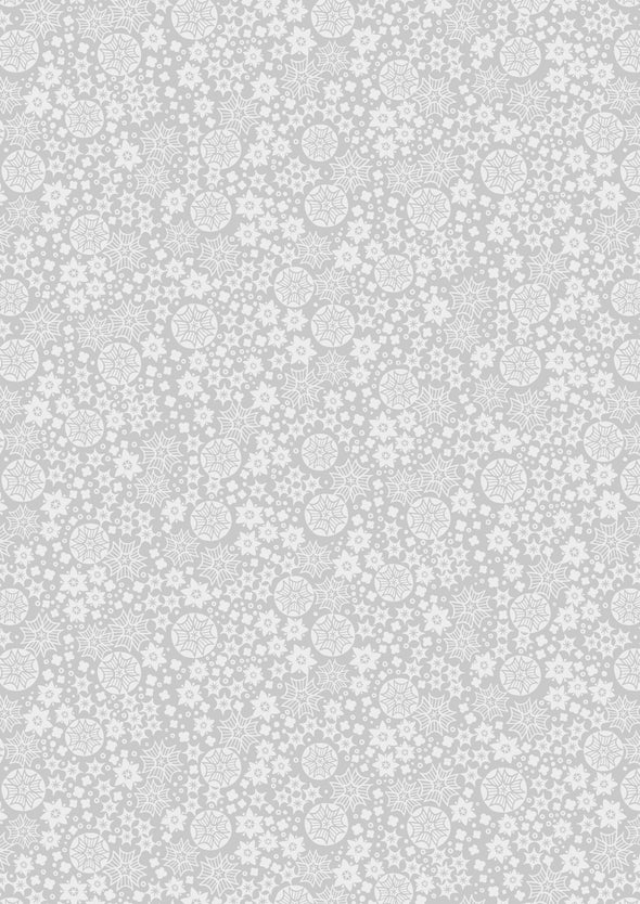 Sea Holly on Light Grey - Cotton Print