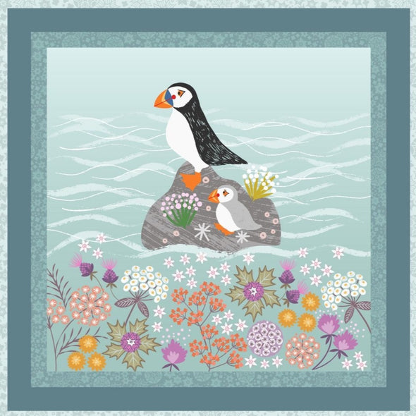 Puffin Bay - Printed Cotton Panel