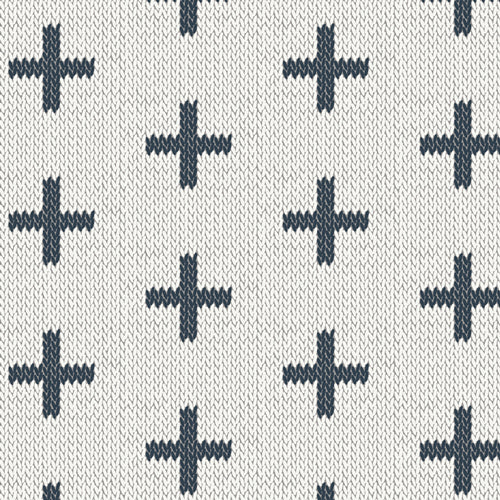Chain Stitch Crosses by Mister Domestic - Cotton Print