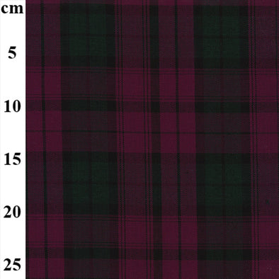 Lindsey Burgundy - Poly/Viscose Check