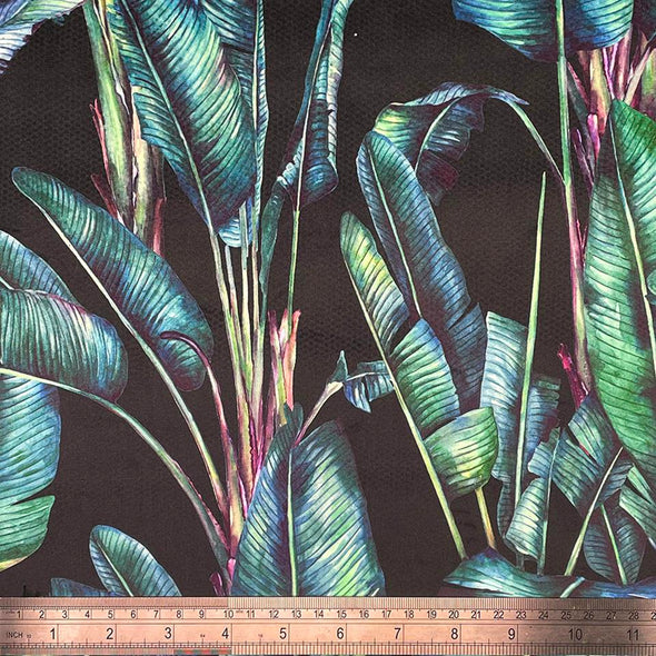 Paradise Black - Digital Print Velvet