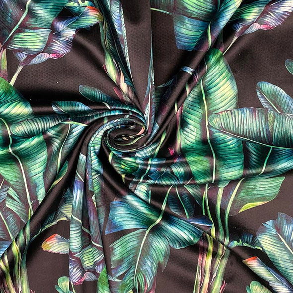 Paradise Black - Digital Print Velvet