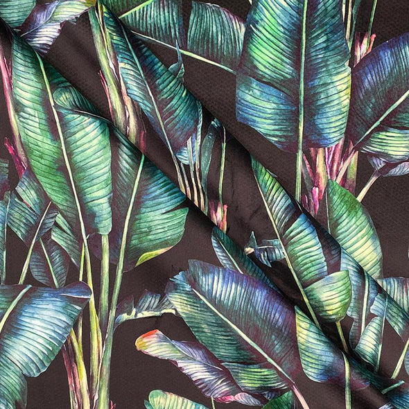 Paradise Black - Digital Print Velvet