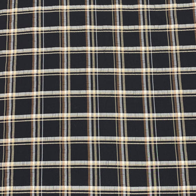 Checked Viscose Seersucker